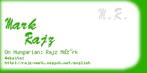 mark rajz business card